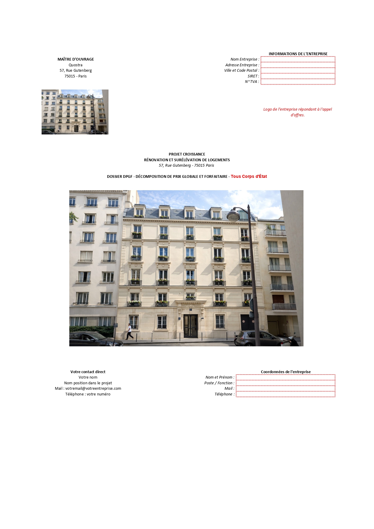 Aperçu DPGF — page 1